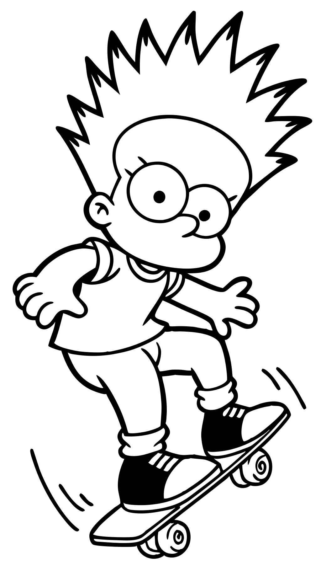 Página para colorear de Bart Simpson